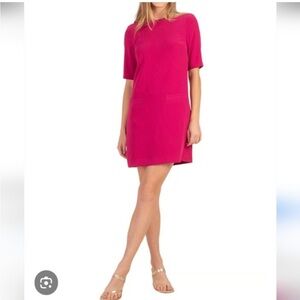 Trina Turk Andromeda 2  Planetary Pink Shift Sz 8 Short Sleeve  orig$268